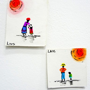 Laos 2012. Watercolour, Ink. Featured in Figurative Figures Figure Exhibition, AGC, Sheffiled, 2012.